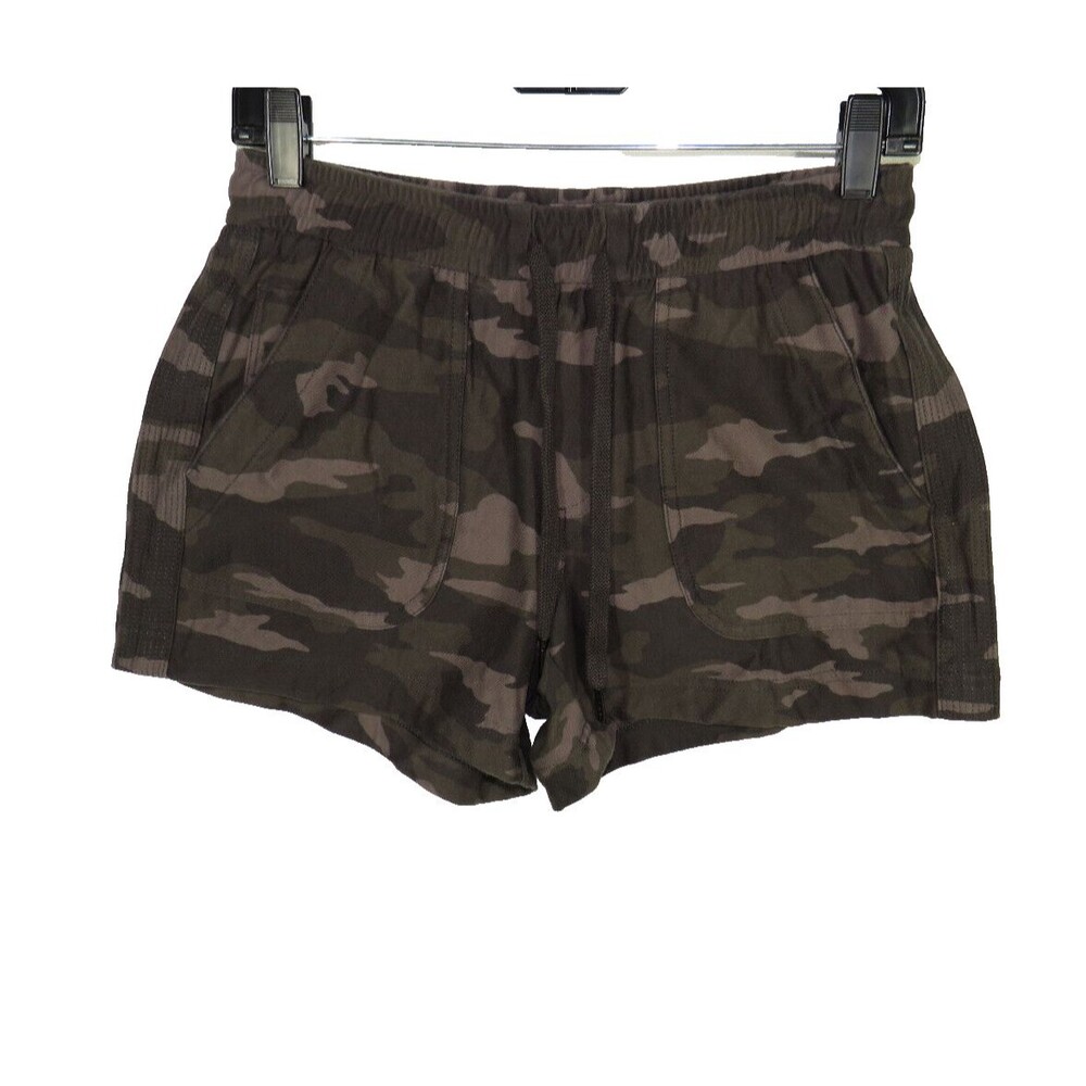 Athleta Farallon Camo Print Pull On Shorts With Pockets Size 0 - Picture 4 of 6